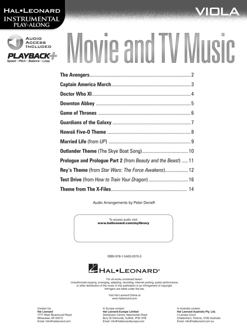Movie and TV Music, Viola - Image 2
