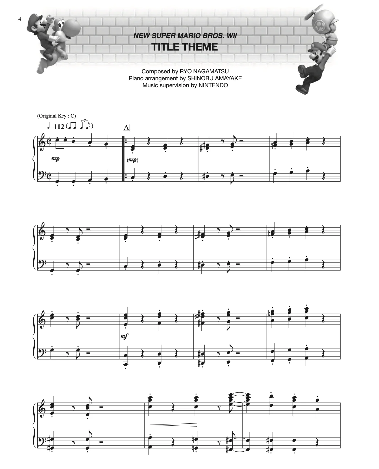 New Super Mario Bros. Wii  - Easy Piano - Image 4