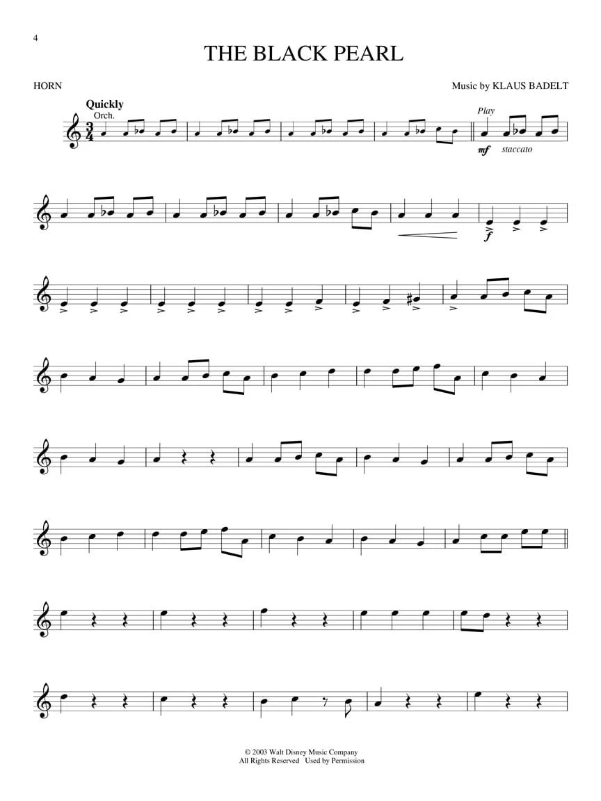Pirates of the Caribbean, French Horn - Image 3