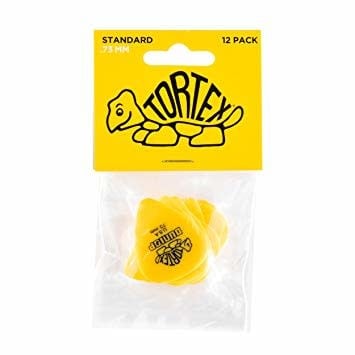 Plectre Dunlop Tortex Standard Jaune (Paquet de 12) 0.73mm