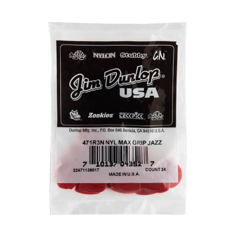 Dunlop Jazz III Nylon Max-Grip Guitar Plectrums - Image 2