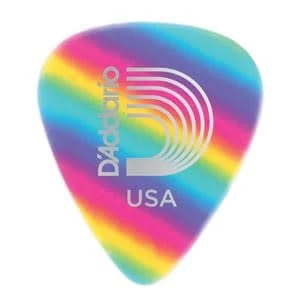 Plectres D'Addario Celluloid Rainbow Med. (10)
