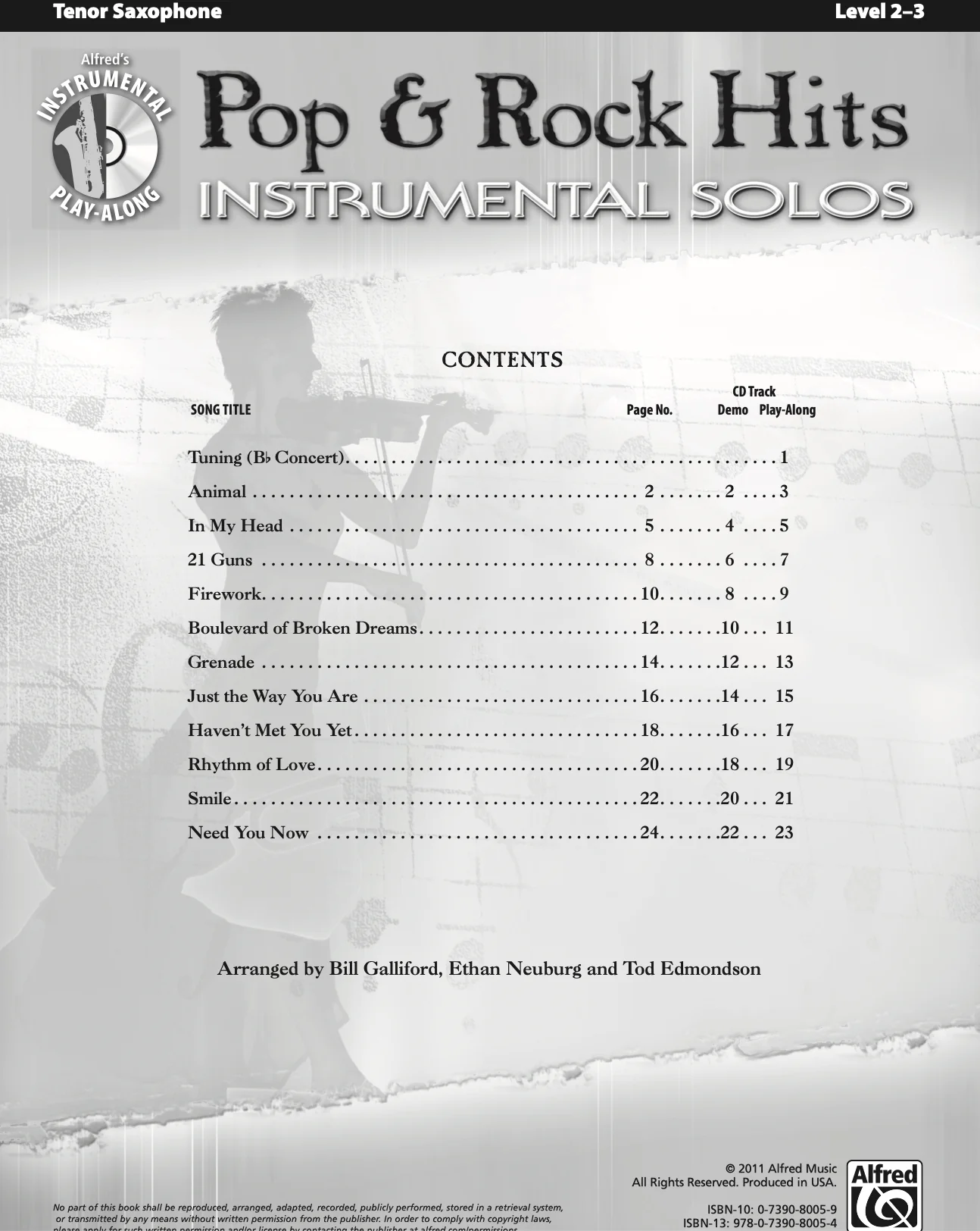 Pop & Rock Hits Instrumental Solos, Tenor Saxophone - Image 2