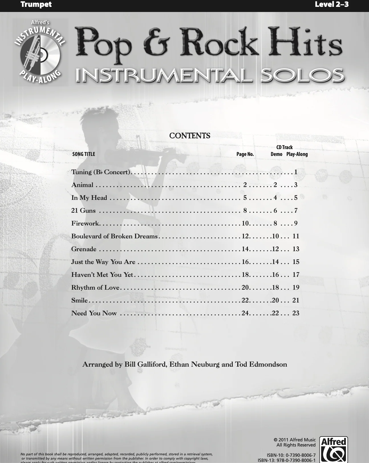 Pop & Rock Hits Instrumental Solos, Trumpet - Image 2