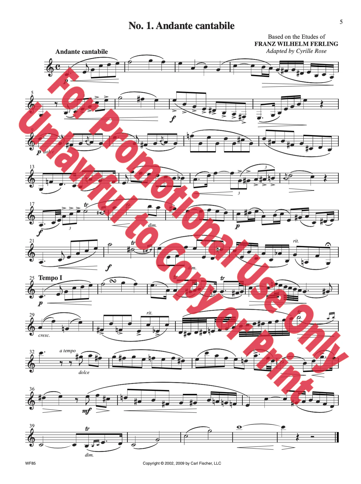 Rose 32 Etudes for Clarinet - Image 3