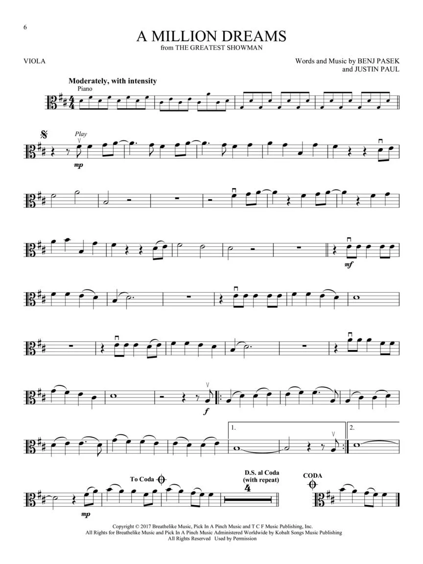 Songs from A Star Is Born, La La Land, The Greatest Showman, and More Movie Musicals, Violon alto - Image 4