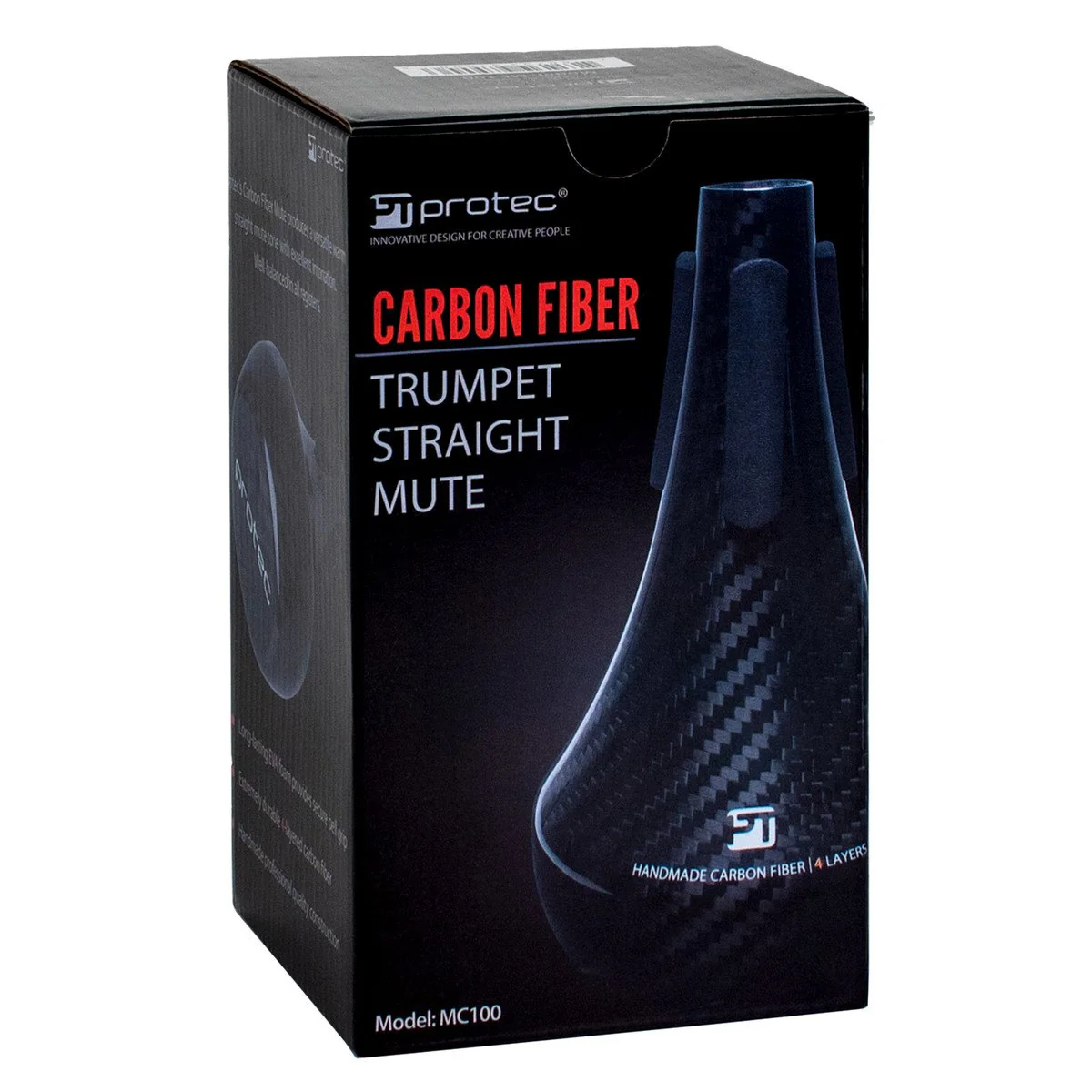 Protec Trumpet Mute - Straight, Carbon Fiber - Image 2