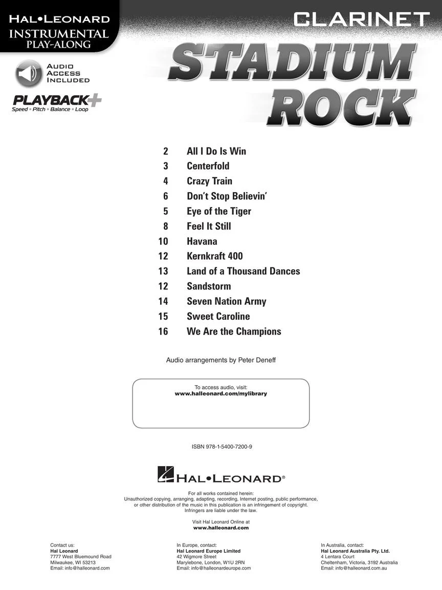Stadium Rock, Clarinet - Image 2