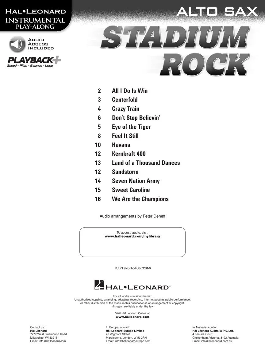 Stadium Rock, Alto Sax - Image 2
