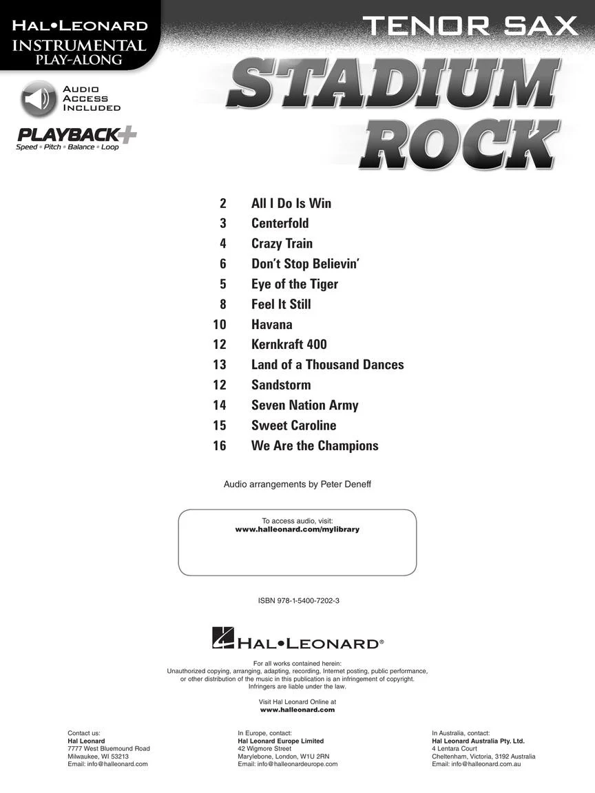 Stadium Rock, Tenor Sax - Image 2
