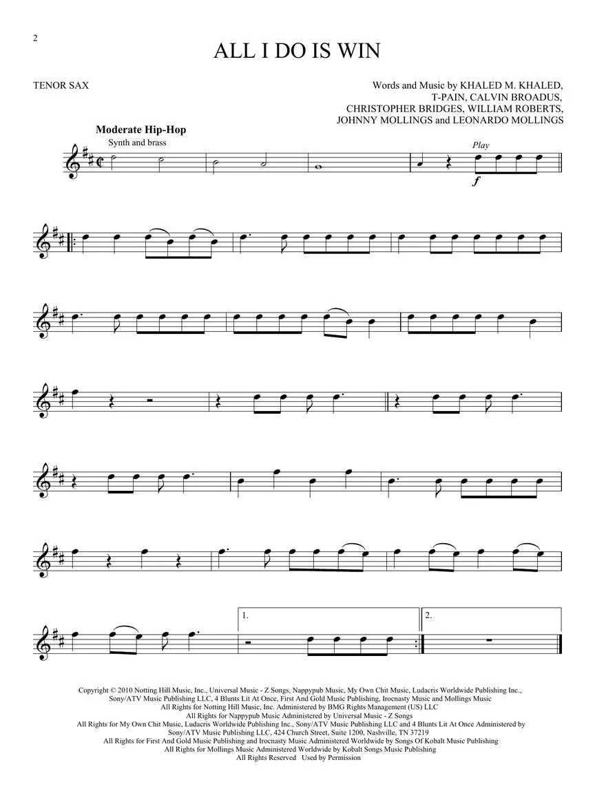 Stadium Rock, Tenor Sax - Image 3