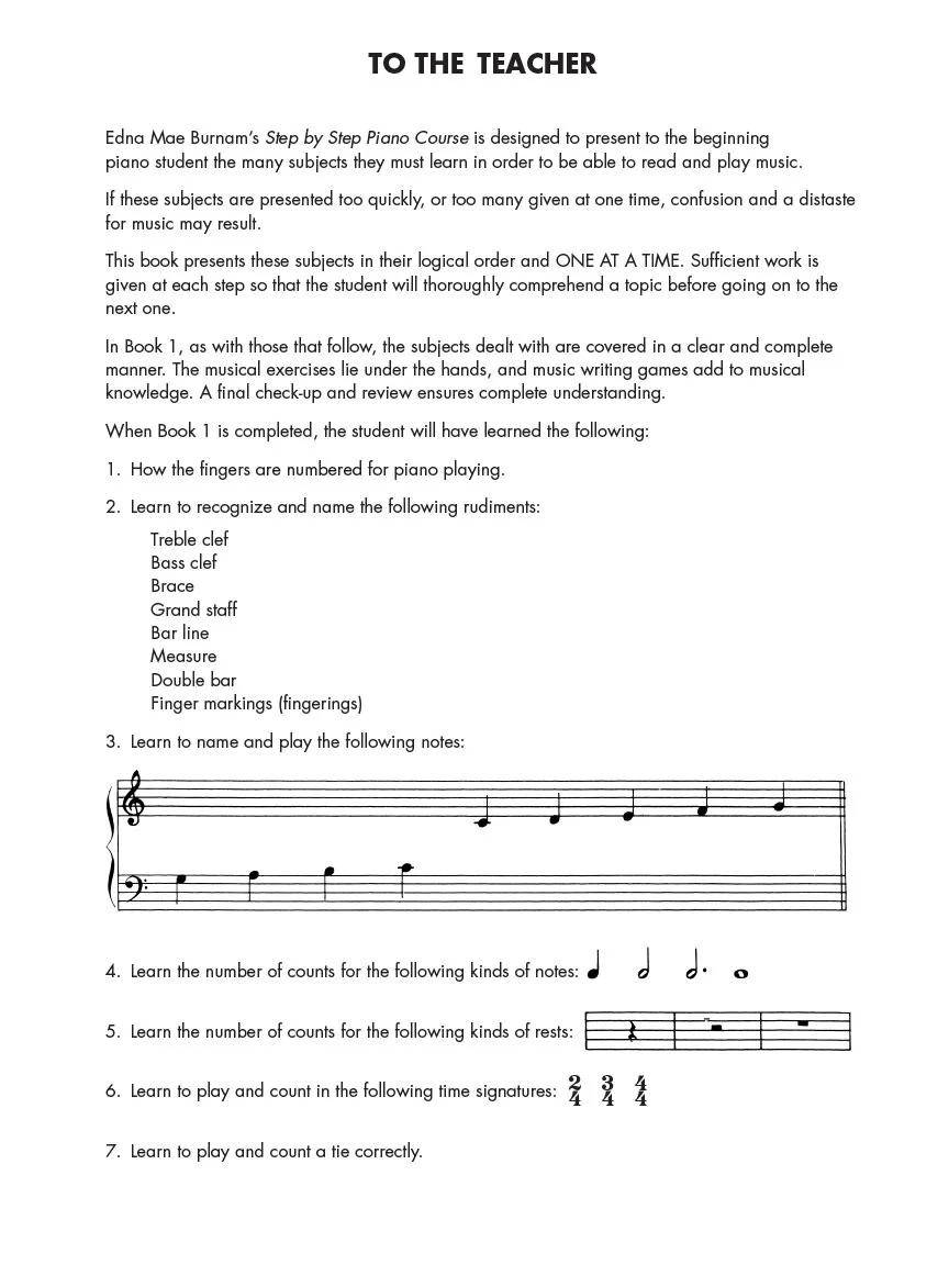 Step by Step Piano Course Book 1 - Image 2