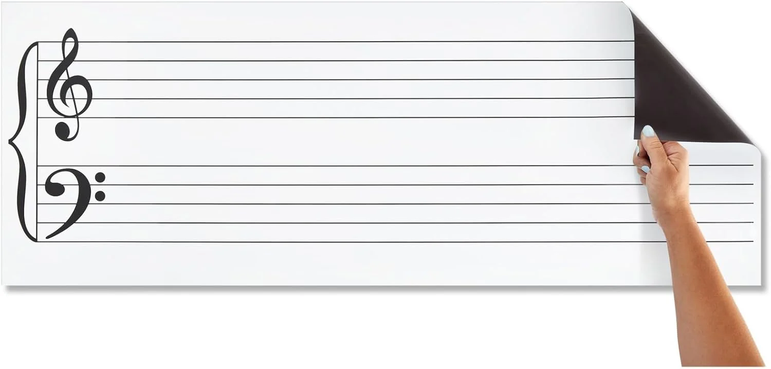 Dry Erase Music Staff Magnet Sheet (45" x 17")