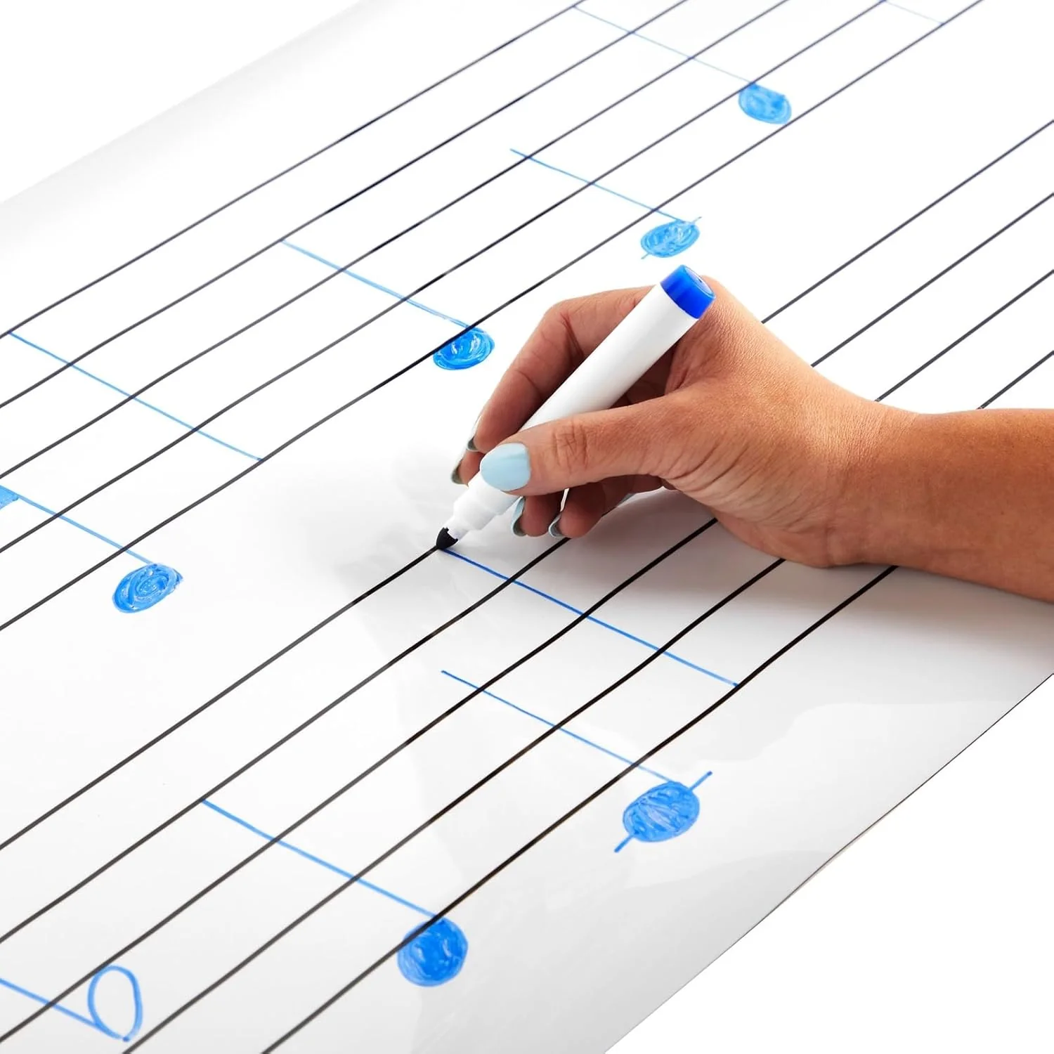 Dry Erase Music Staff Magnet Sheet (45" x 17") - Image 2