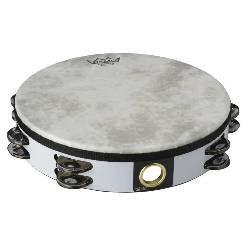 Tambour Basque Remo Fiberskyn Quadura Blanc 10"