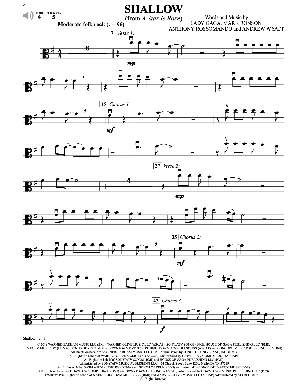 Top Broadway and Movie Songs, Viola - Image 3