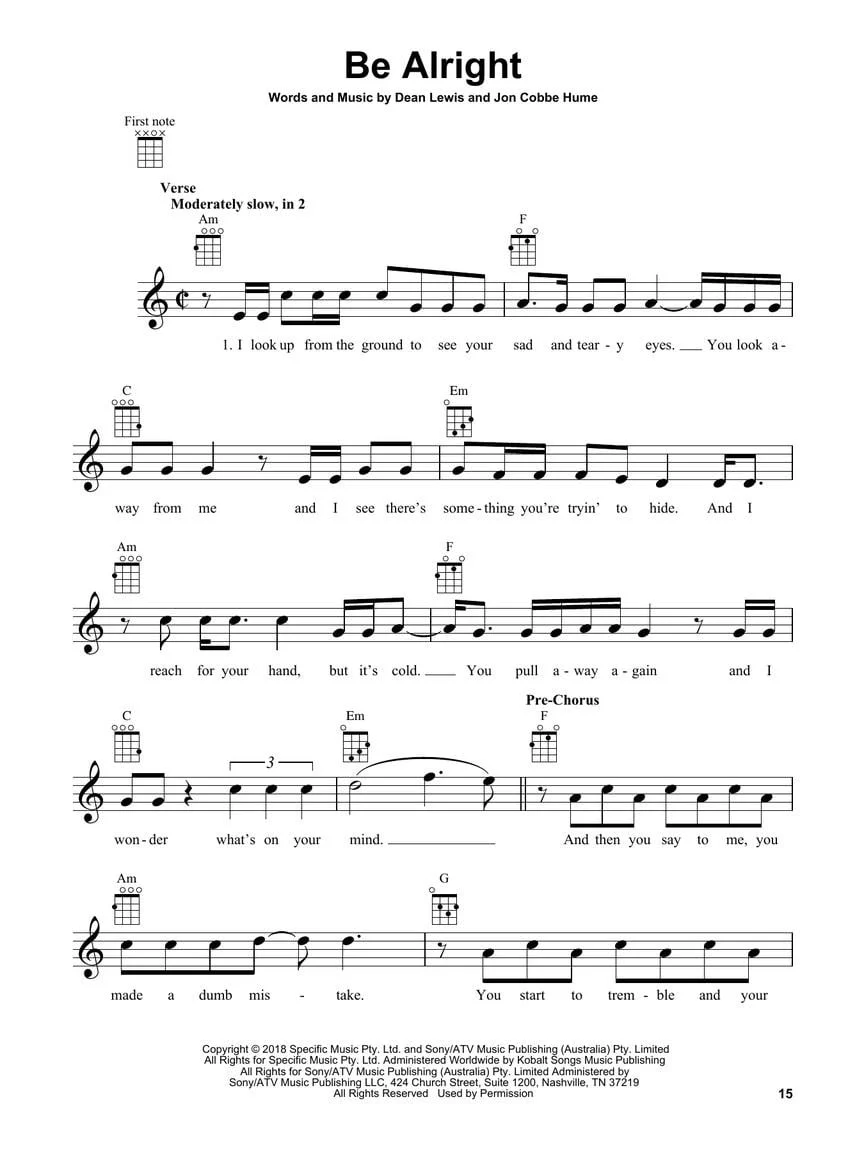 Ukulele Sheet Music 2010-2019 (60 Hits to Strum & Sing) - Image 6