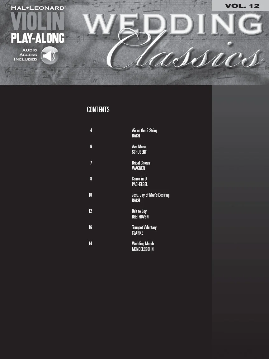 Wedding Classics, Violin Play-Along Vol. 12 - Image 2